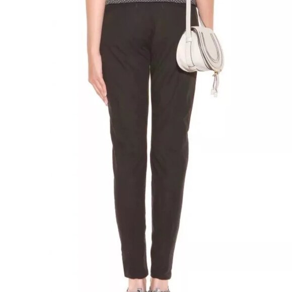 Rag & Bone Jean HYDE PORTOBELLO Leather Front Pants Black Size 27 - Picture 3 of 7